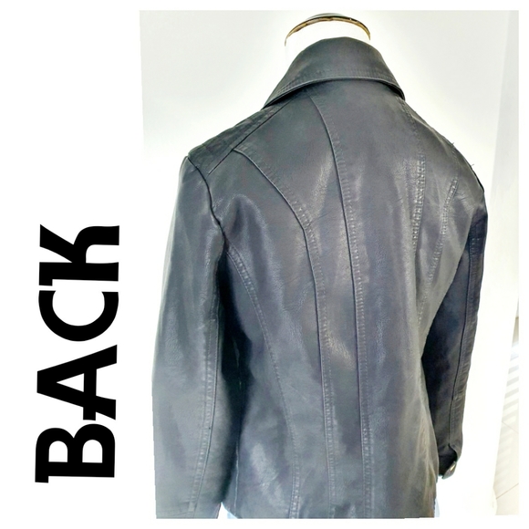 💥NWT- Faux Leather Black Jacket - Picture 10 of 12
